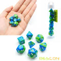 Bescon Mini Gemini Gemini Two Tone Polyédrico RPG Dice Set 10 mm